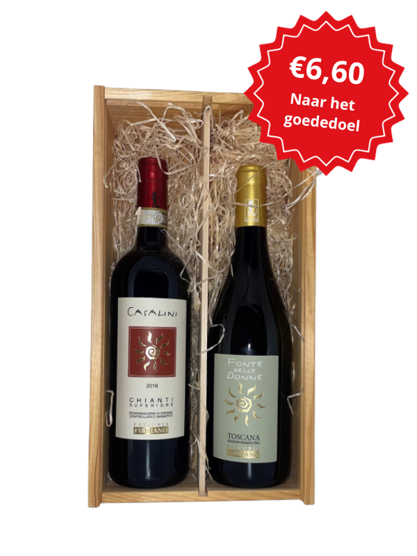 gd toscaans wijnpakket kistje 2 fles